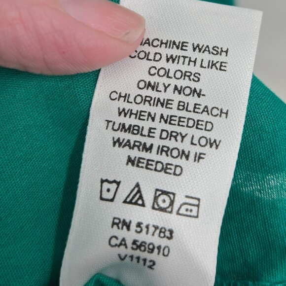 Maurices Kelly Green Knee Length White Stitching Cotton Dress Size Large - Picture 11 of 11